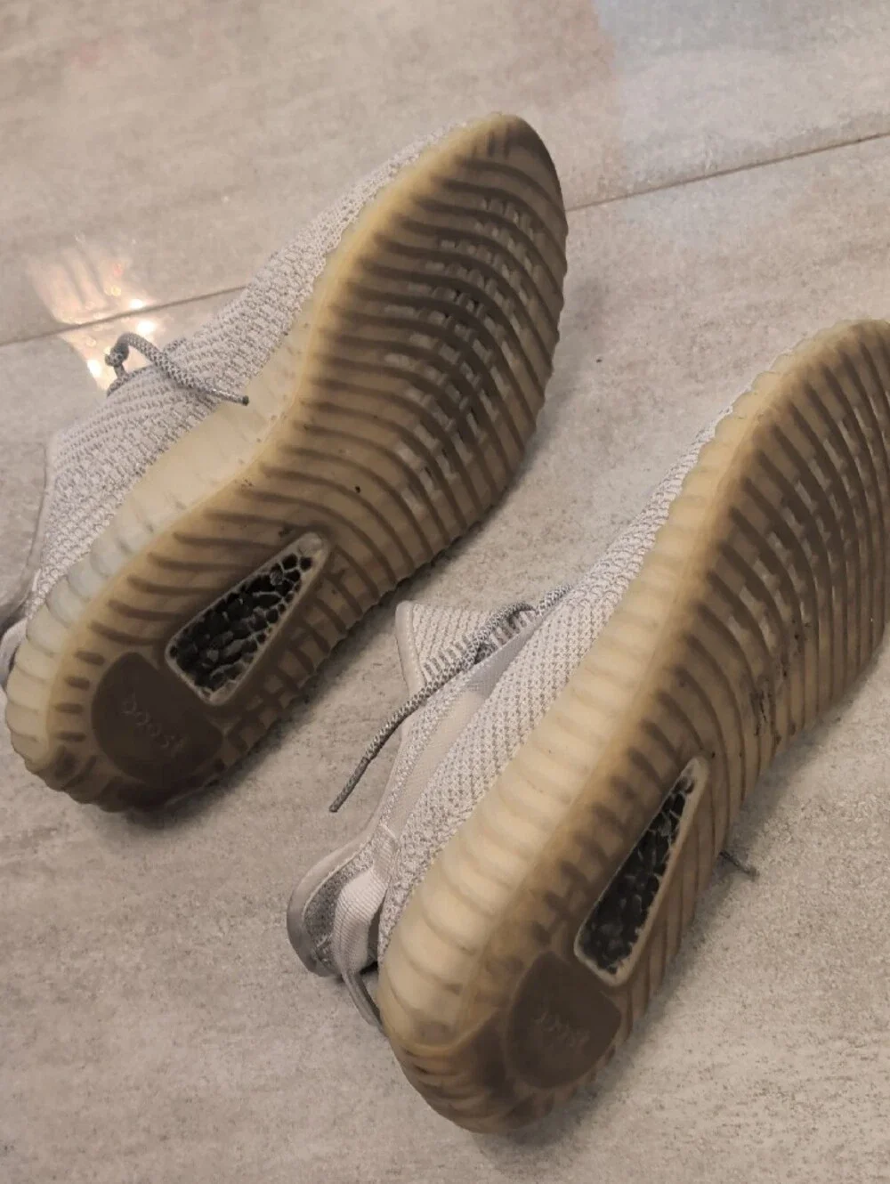 adidas Yeezy Boost 350 V2 — Light Gray and Cream